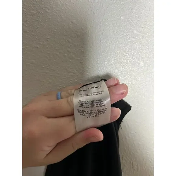 Reformation Black Martina Showgirl Sequin Mini Beaded Fringe Womens Skirt Size 2 - Picture 7 of 8